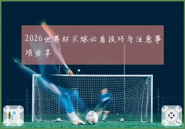 2026世界杯买球必看技巧与注意事项分享